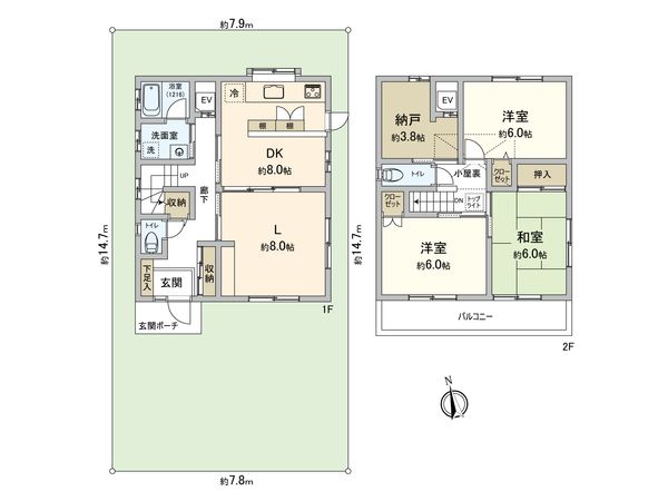 藤沢市村岡東3丁目 戸建 間取図(平面図) 藤沢市村岡東3丁目 戸建 間取図(平面図)