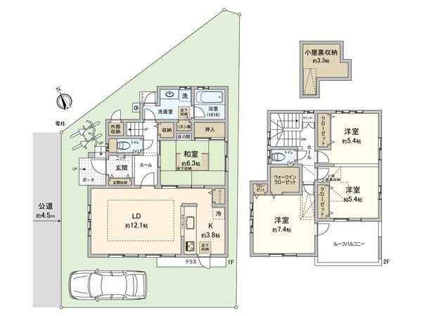 藤沢市片瀬5丁目 戸建 間取図(平面図) 藤沢市片瀬5丁目 戸建 間取図(平面図)