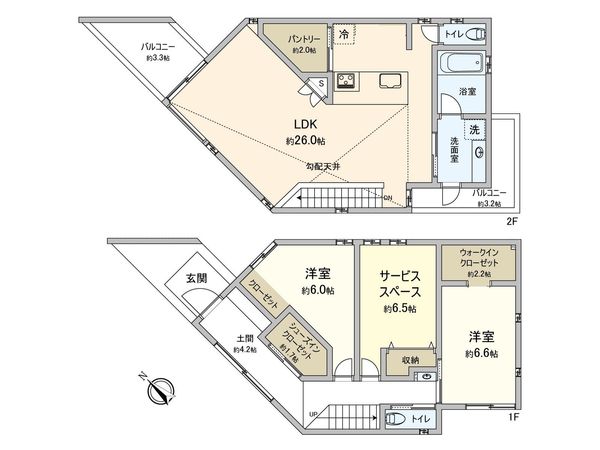 鎌倉市腰越5丁目 戸建 1号棟 間取図(平面図) 鎌倉市腰越5丁目 戸建 1号棟 間取図(平面図)