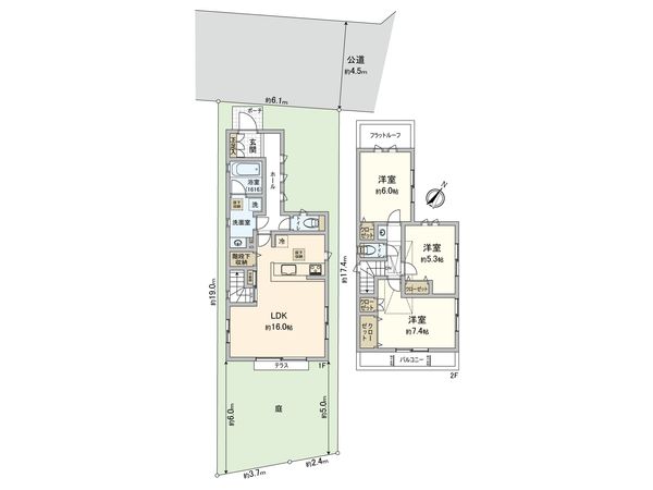 藤沢市本藤沢2丁目 戸建 間取図(平面図) 藤沢市本藤沢2丁目 戸建 間取図(平面図)