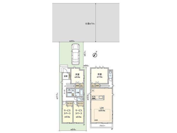 藤沢市藤が岡2丁目 新築戸建 1号棟 間取図(平面図) 藤沢市藤が岡2丁目 新築戸建 1号棟 間取図(平面図)