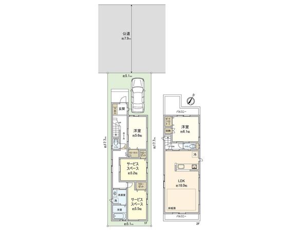 藤沢市藤が岡2丁目 新築戸建 2号棟 間取図(平面図) 藤沢市藤が岡2丁目 新築戸建 2号棟 間取図(平面図)
