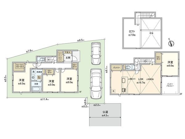 藤沢市鵠沼神明3丁目 新築戸建 3号棟 間取図(平面図) 藤沢市鵠沼神明3丁目 新築戸建 3号棟 間取図(平面図)