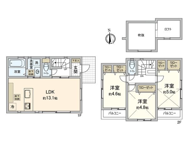 藤沢市善行坂2丁目 新築戸建 間取図(平面図)