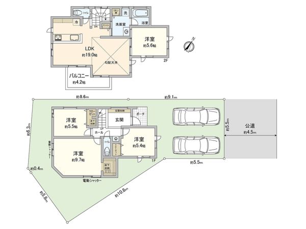 藤沢市大鋸 新築戸建 3号棟 間取図(平面図) 藤沢市大鋸 新築戸建 3号棟 間取図(平面図)