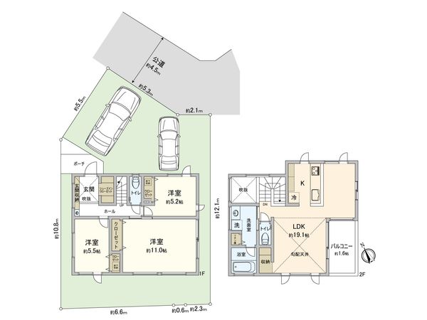 藤沢市大鋸 新築戸建 4号棟 間取図(平面図) 藤沢市大鋸 新築戸建 4号棟 間取図(平面図)