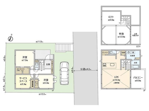 藤沢市本藤沢3丁目 新築戸建 間取図(平面図) 藤沢市本藤沢3丁目 新築戸建 間取図(平面図)