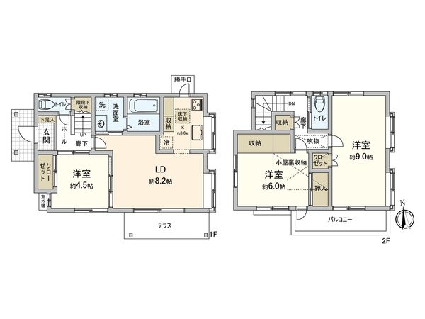 藤沢市西富 戸建 間取図(平面図) 藤沢市西富 戸建 間取図(平面図)