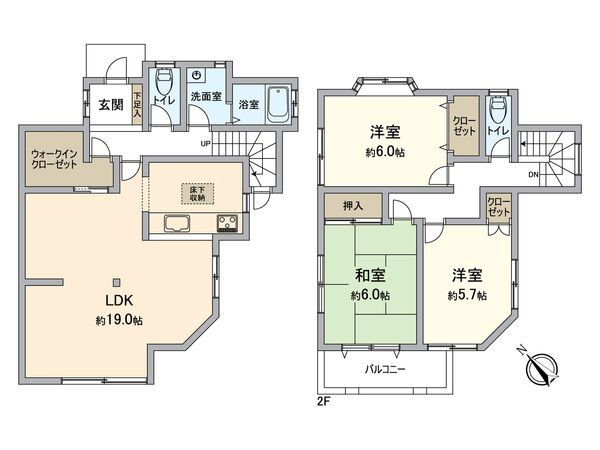 戸塚区矢部町 戸建 間取図(平面図) 戸塚区矢部町 戸建 間取図(平面図)