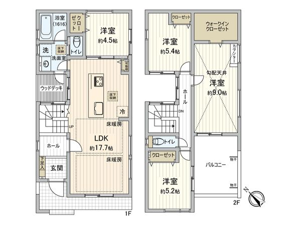 藤沢市本鵠沼1丁目 新築戸建 3号棟 間取図(平面図) 藤沢市本鵠沼1丁目 新築戸建 3号棟 間取図(平面図)
