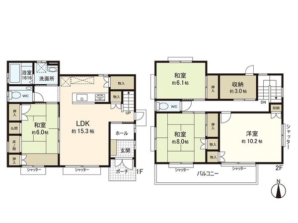 平塚市桃浜町 戸建 間取図(平面図) 平塚市桃浜町 戸建 間取図(平面図)