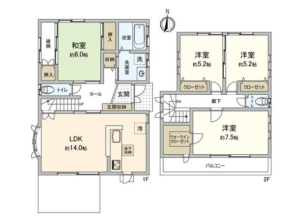 藤沢市大鋸1丁目 戸建 間取図(平面図) 間取図(平面図)