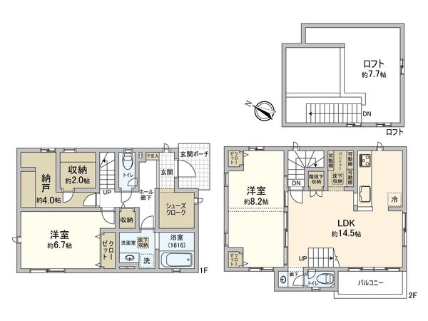 藤沢市渡内3丁目 戸建 間取図(平面図) 藤沢市渡内3丁目 戸建 間取図(平面図)