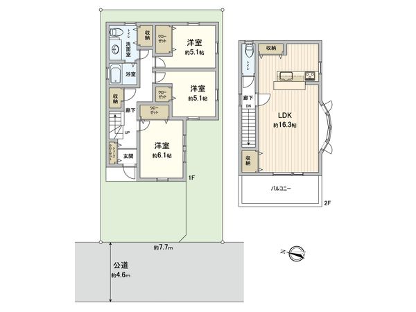 藤沢市片瀬4丁目 戸建 間取図(平面図)