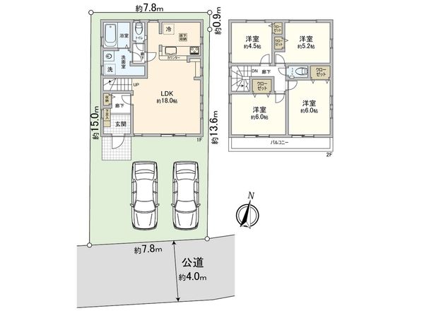 藤沢市西富2丁目 新築戸建 2号棟 間取図(平面図)