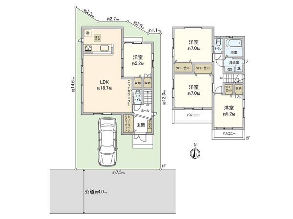 藤沢市善行3丁目 新築戸建 3号棟 間取図(平面図)