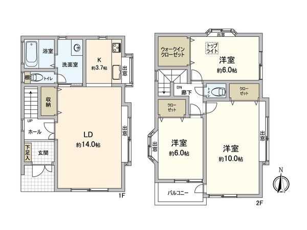 茅ヶ崎市萩園 戸建 間取図(平面図) 茅ヶ崎市萩園 戸建 間取図(平面図)