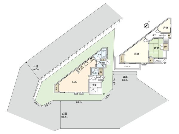 鎌倉市腰越5丁目 借地権付戸建 間取図(平面図)