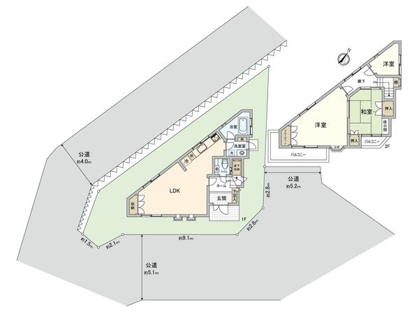 鎌倉市腰越5丁目 借地権付戸建 間取図(平面図) 鎌倉市腰越5丁目 借地権付戸建 間取図(平面図)