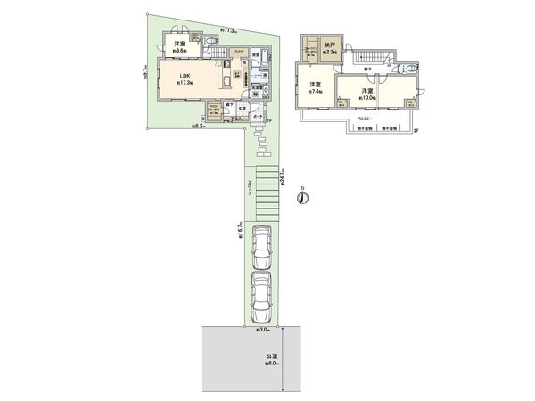 藤沢市並木台1丁目 新築戸建 4号棟 間取図(平面図) 藤沢市並木台1丁目 新築戸建 4号棟 間取図(平面図)