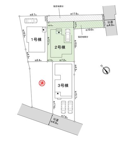 藤沢市本鵠沼1丁目 新築戸建 2号棟 全体区画図 藤沢市本鵠沼1丁目 新築戸建 2号棟 全体区画図