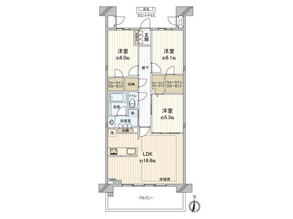 パークアリーナ セントラルウイングイースト 間取図(平面図)