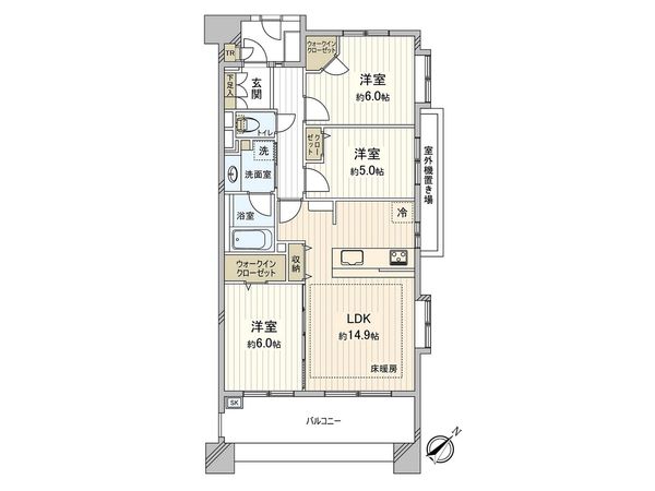 藤和シティホームズ南藤沢 間取図(平面図) 間取図(平面図)