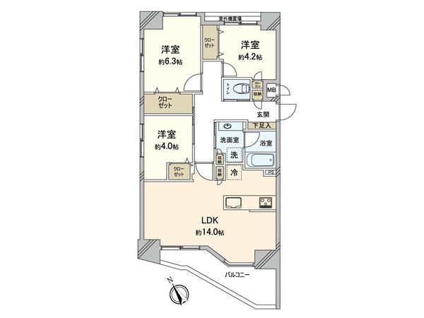 メディウス藤沢 間取図(平面図)