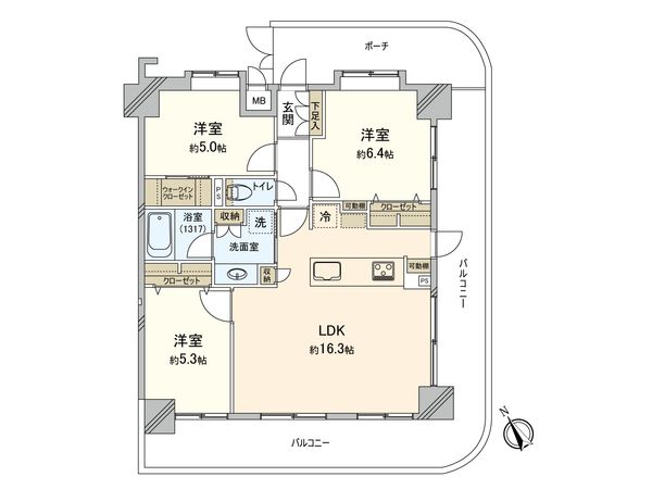 シティコート藤沢 間取図(平面図) シティコート藤沢 間取図(平面図)