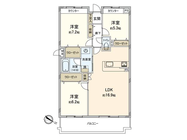 ヴァンテーヌ湘南藤沢 間取図(平面図) 間取図(平面図)