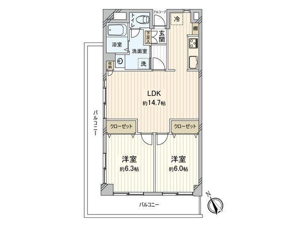 ベルヴィル藤沢本町 間取図(平面図) ベルヴィル藤沢本町 間取図(平面図)