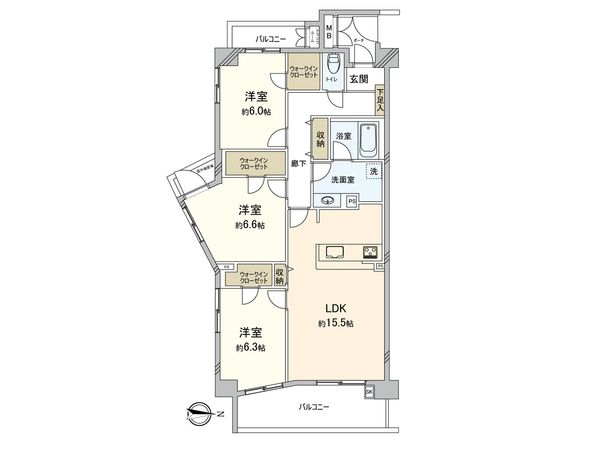ジークレフ藤沢 間取図(平面図) 間取図(平面図)