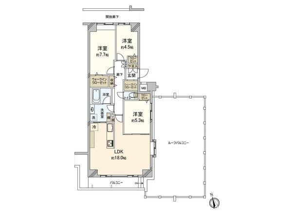 サンリーノ鵠沼海岸 間取図(平面図)