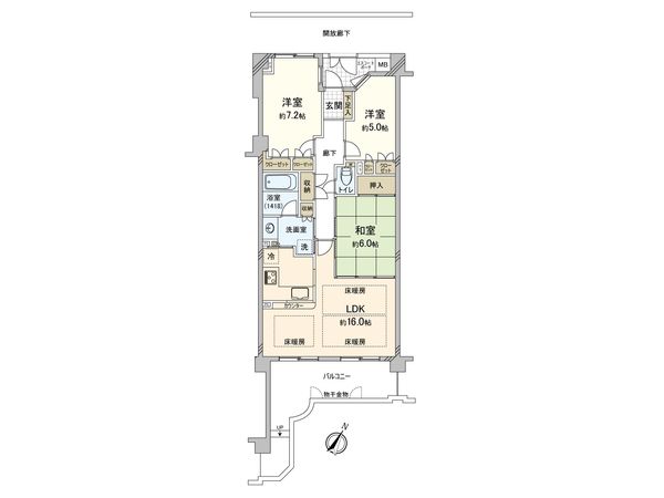 ガーデンハイツ鎌倉高校前 間取図(平面図)