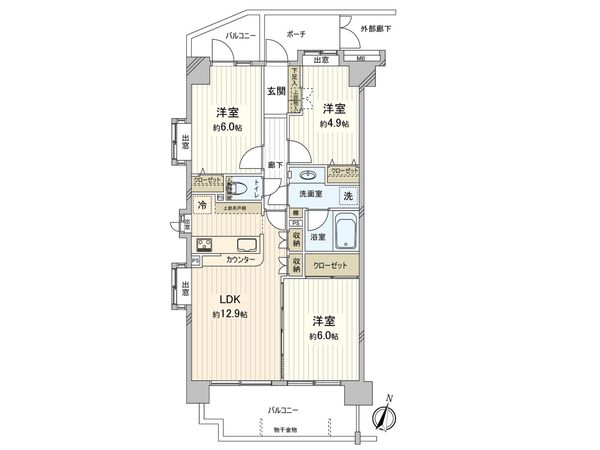 コスモ本藤沢 間取図(平面図) 間取図(平面図)