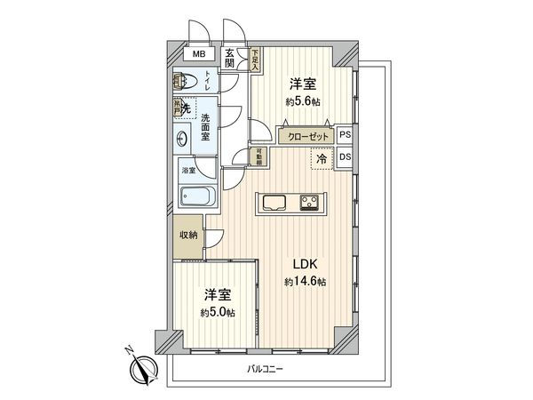 ライオンズマンション片瀬江ノ島 間取図(平面図) 間取図(平面図)