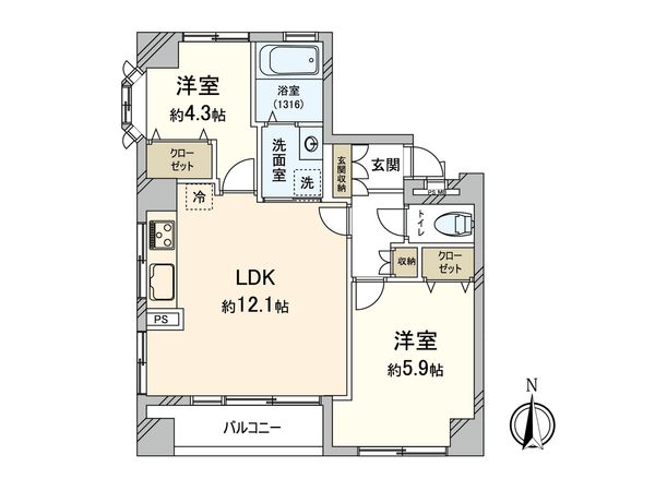 ロイヤルハイツ藤沢 間取図(平面図) 間取図(平面図)