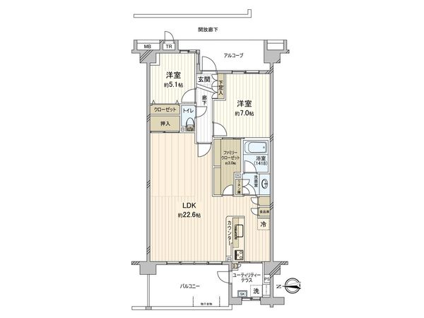 ココタウンヒルトップマリーナ 間取図(平面図)
