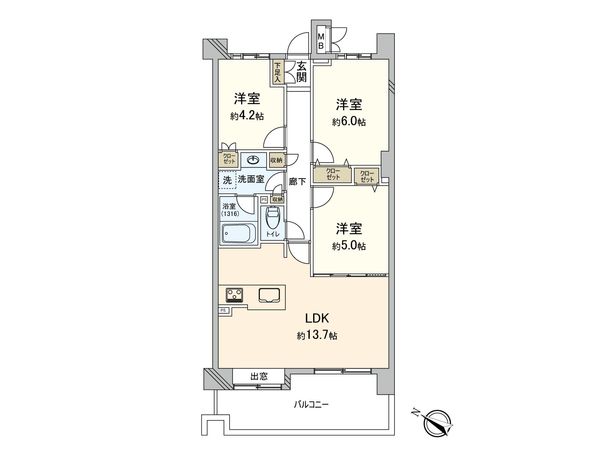 エンゼルブレッサ藤沢善行 間取図(平面図) 間取図(平面図)