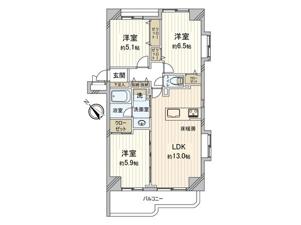メディウス藤沢 間取図(平面図) 間取図(平面図)