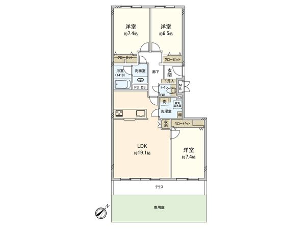 ヴァンヴェール鎌倉 間取図(平面図)