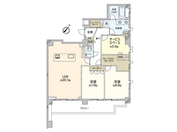 クリオ鵠沼海岸 間取図(平面図) 間取図(平面図)