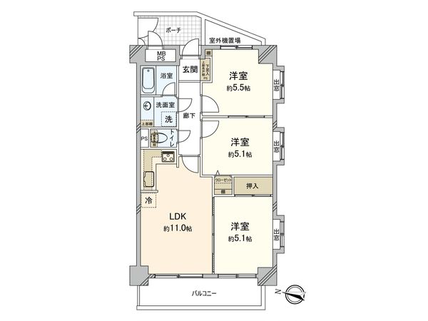 ライオンズガーデン上北沢 間取図(平面図) ライオンズガーデン上北沢 間取図(平面図)