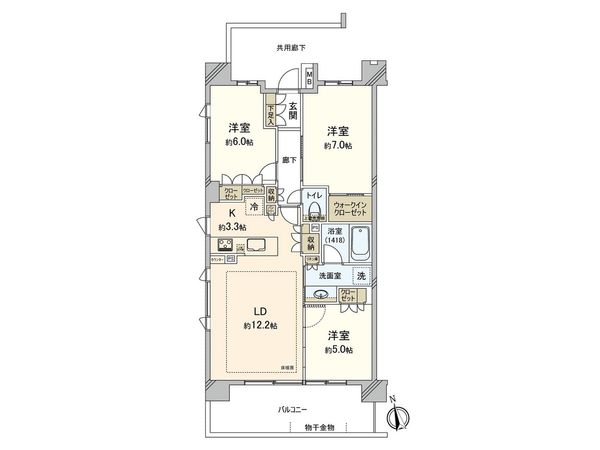 レーベン鵠沼海岸BLUENOVA 間取図(平面図)