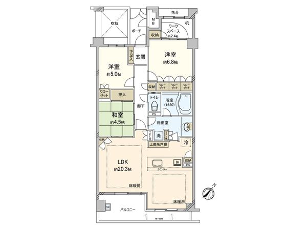ラ・ヴァンス鎌倉長谷 間取図(平面図) 間取図(平面図)