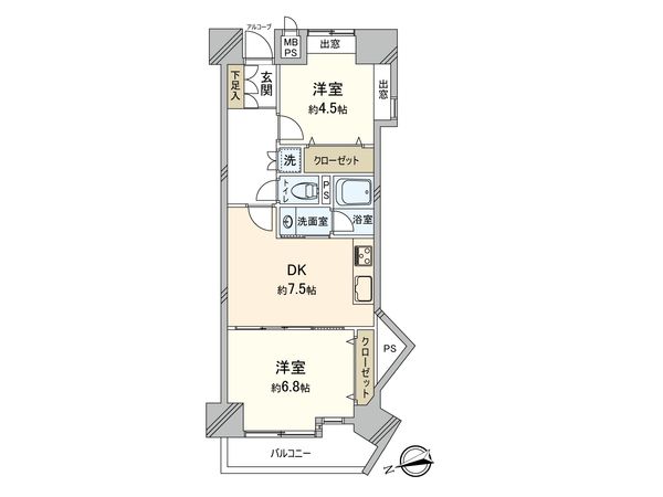 シーサイド片瀬江ノ島 間取図(平面図)
