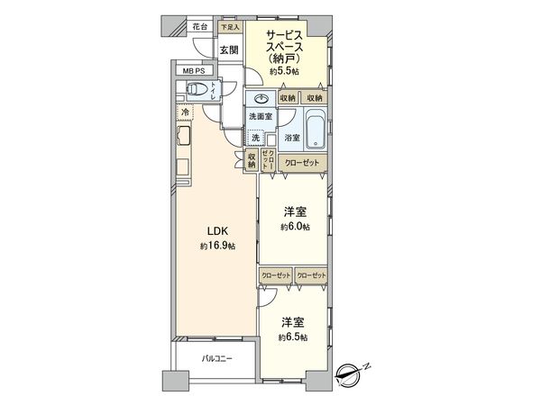 ライオンズマンション横濱山下公園 間取図(平面図)
