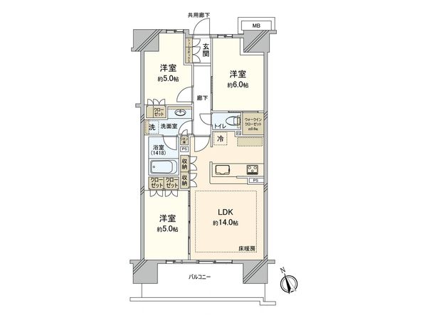 プレディア鵠沼橘ローレルコート 間取図(平面図)