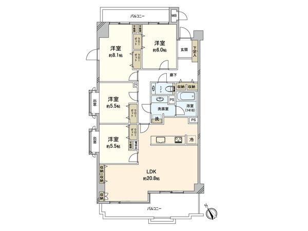 藤和江ノ島ホームズステージ Ⅱ 間取図(平面図) 藤和江ノ島ホームズステージ Ⅱ 間取図(平面図)
