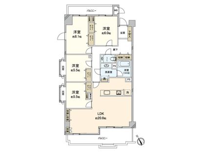 藤和江ノ島ホームズステージ Ⅱ 間取図(平面図) 間取図(平面図)